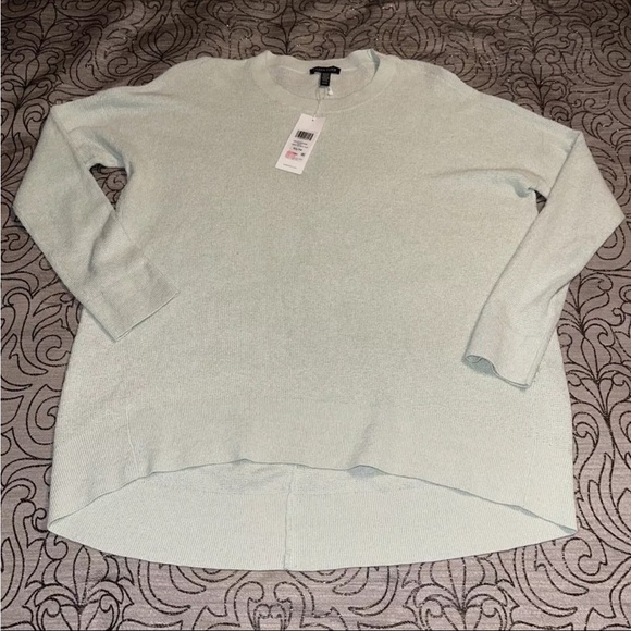Eileen Fisher  Crew Neck Box Top Mist NWT - Picture 1 of 9